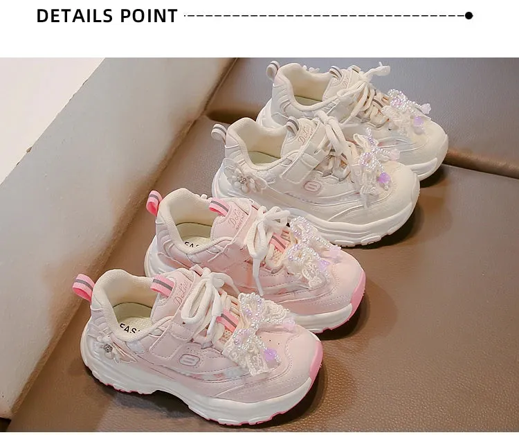 BreezeFit Girls' Lightweight Non-Slip Sneakers