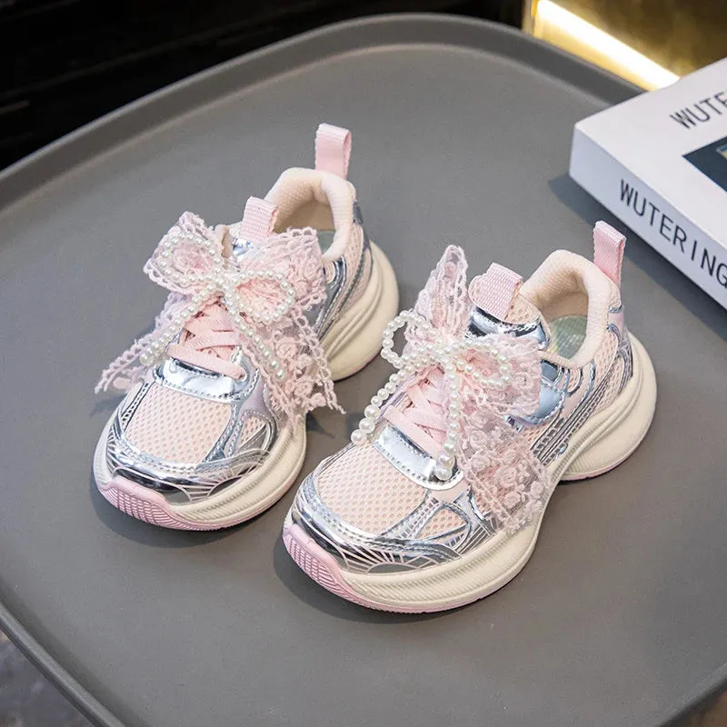BreezeFit Girls' Lightweight Non-Slip Sneakers