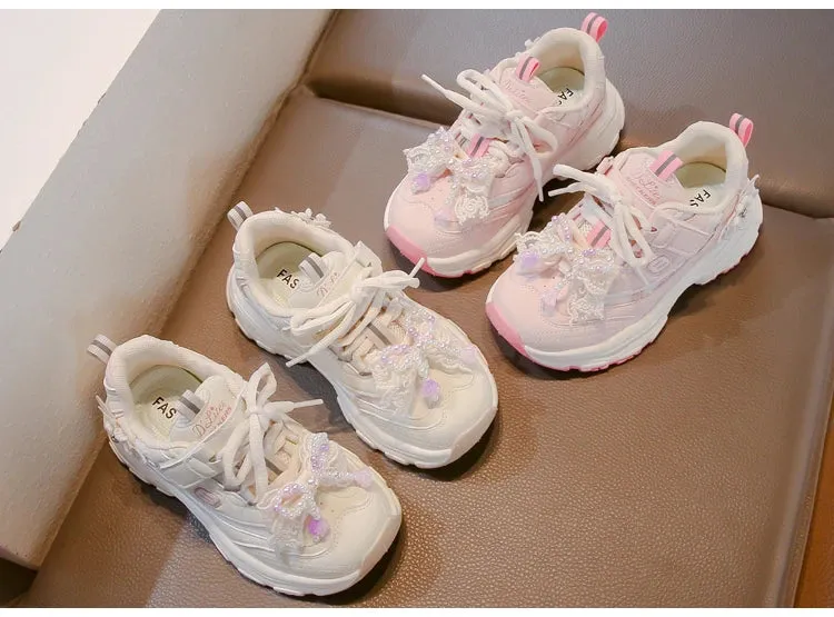 BreezeFit Girls' Lightweight Non-Slip Sneakers