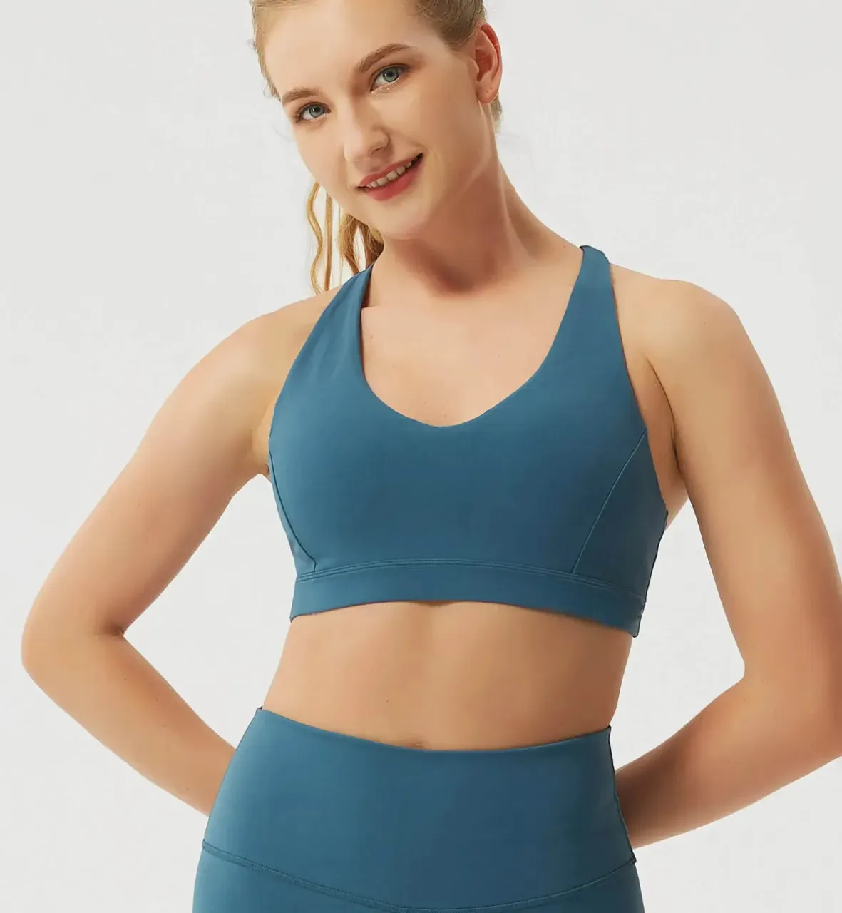 Brisk Like Me Sexy Back High Support Sports Bra