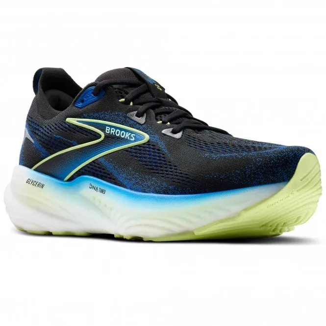 Brooks Men's Glycerin GTS 22 (2E) - Black/Cobolt Blue/Neo Yellow