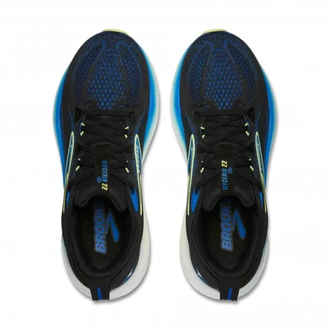 Brooks Men's Glycerin GTS 22 (2E) - Black/Cobolt Blue/Neo Yellow