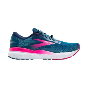 Brooks Women's Ghost 16 GTX Road Running Shoes - Moroccan Blue/Pink/Yellow