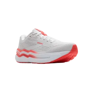 Brooks Women's Ghost Max 2 Running Shoe - White/Hot Coral 1204201B174