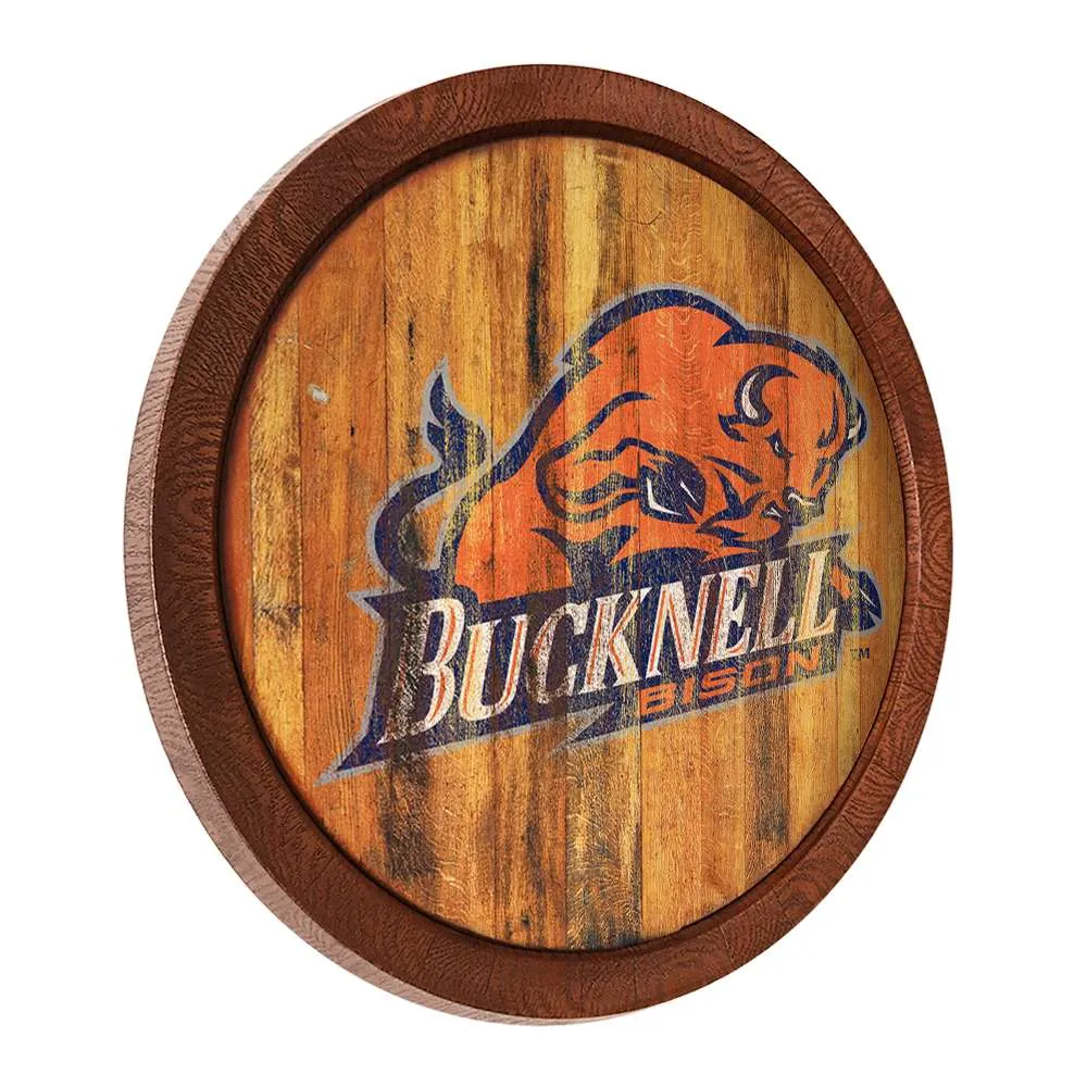 Bucknell Bison: Weathered "Faux" Barrel Top Sign