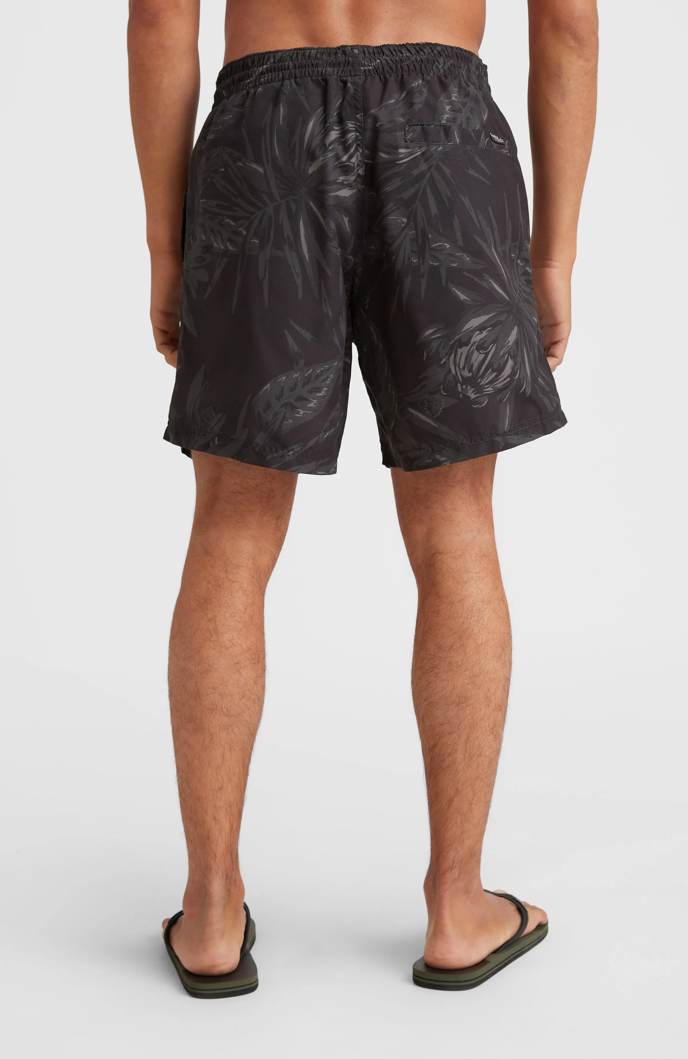 Cali Floral 16'' Badehose | Black Tonal Flower