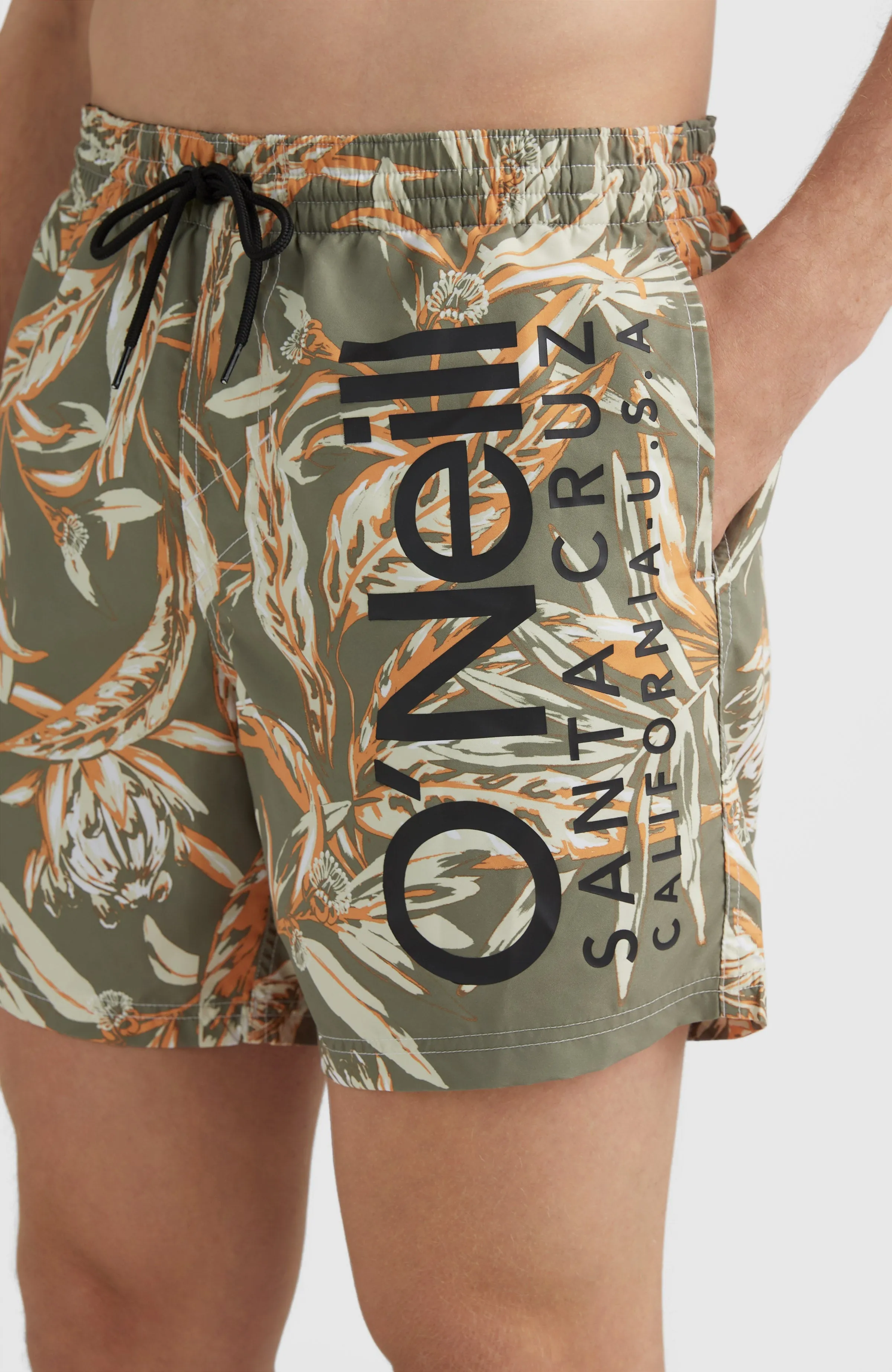 Cali Floral 16'' Badehose | Deep Lichen Tonal Floral