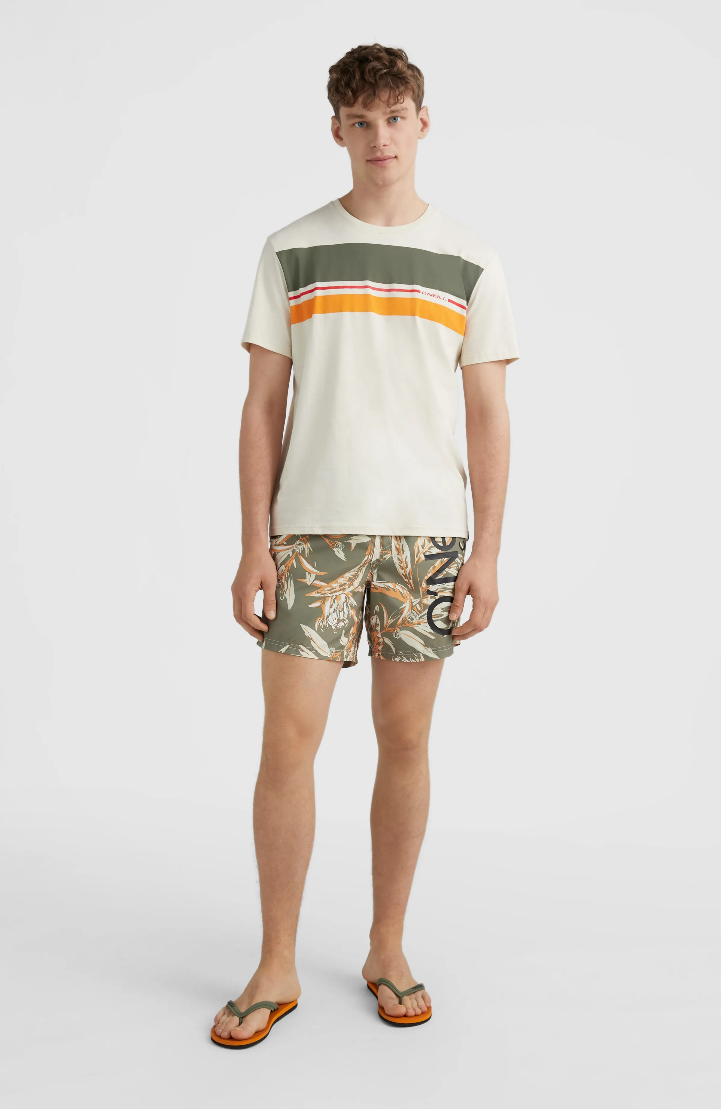 Cali Floral 16'' Badehose | Deep Lichen Tonal Floral