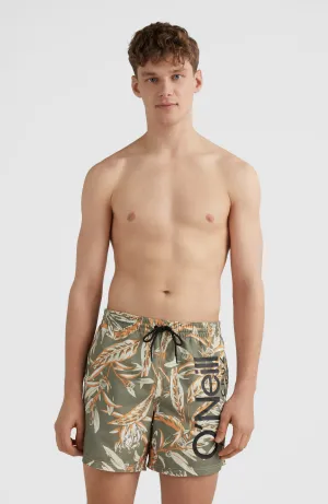 Cali Floral 16'' Badehose | Deep Lichen Tonal Floral