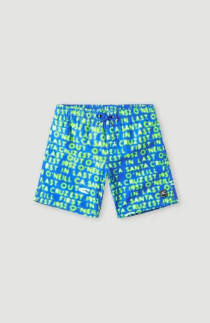 Cali Gradient 14'' Badehose | Bright Blue Neon Lights