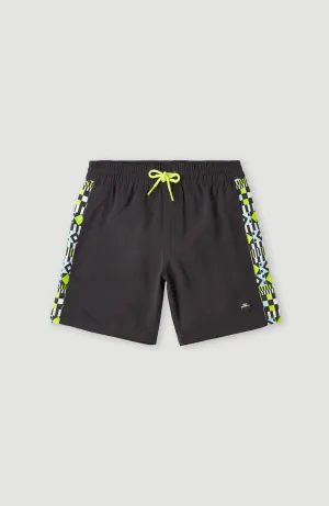 Cali Panel 14'' Badehose | Black Out Colour Block