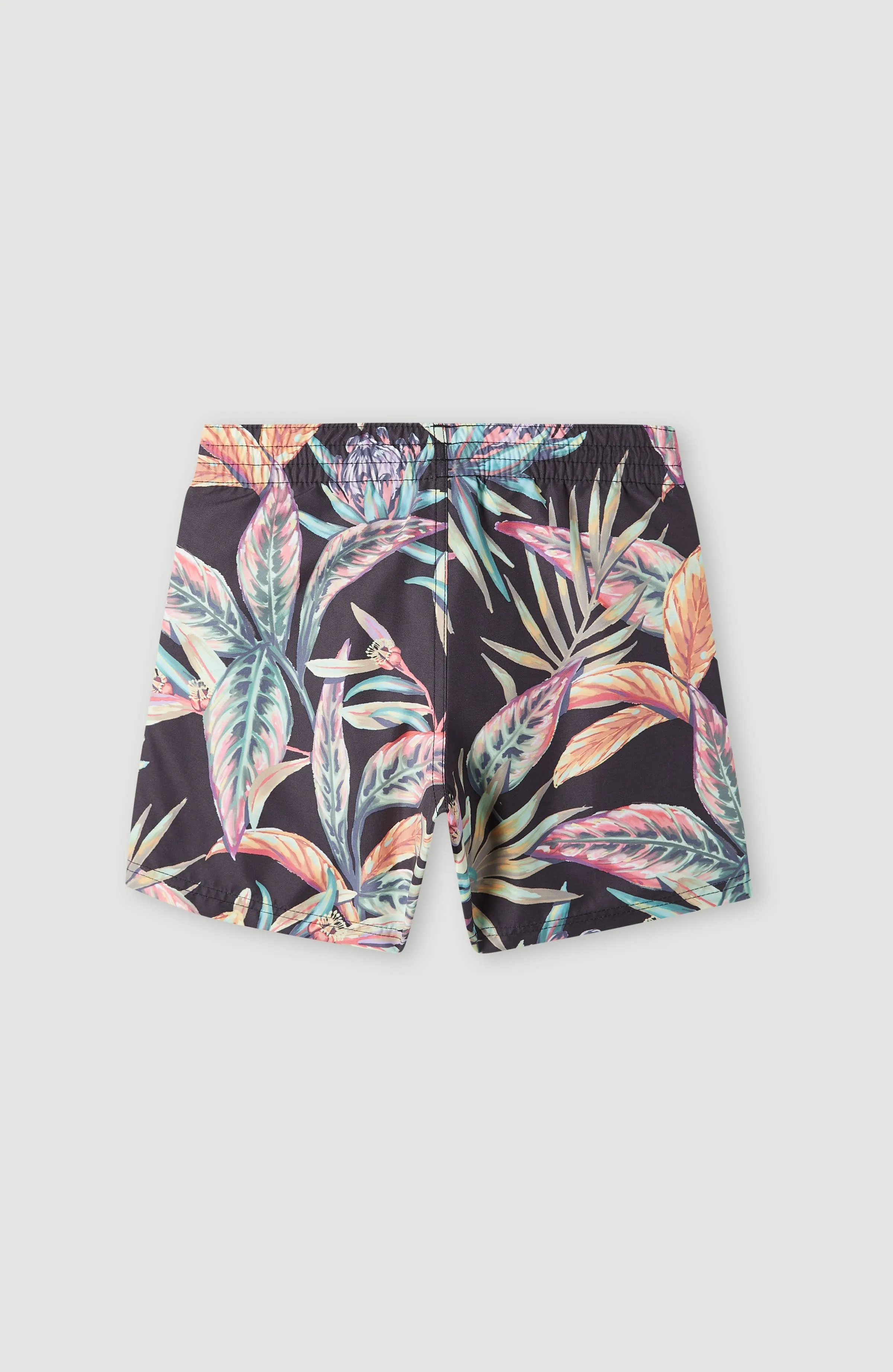 Cali Print 13'' Badehose | Black Tropical Flower