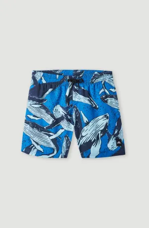 Cali Print 13'' Badehose | Blue Whales