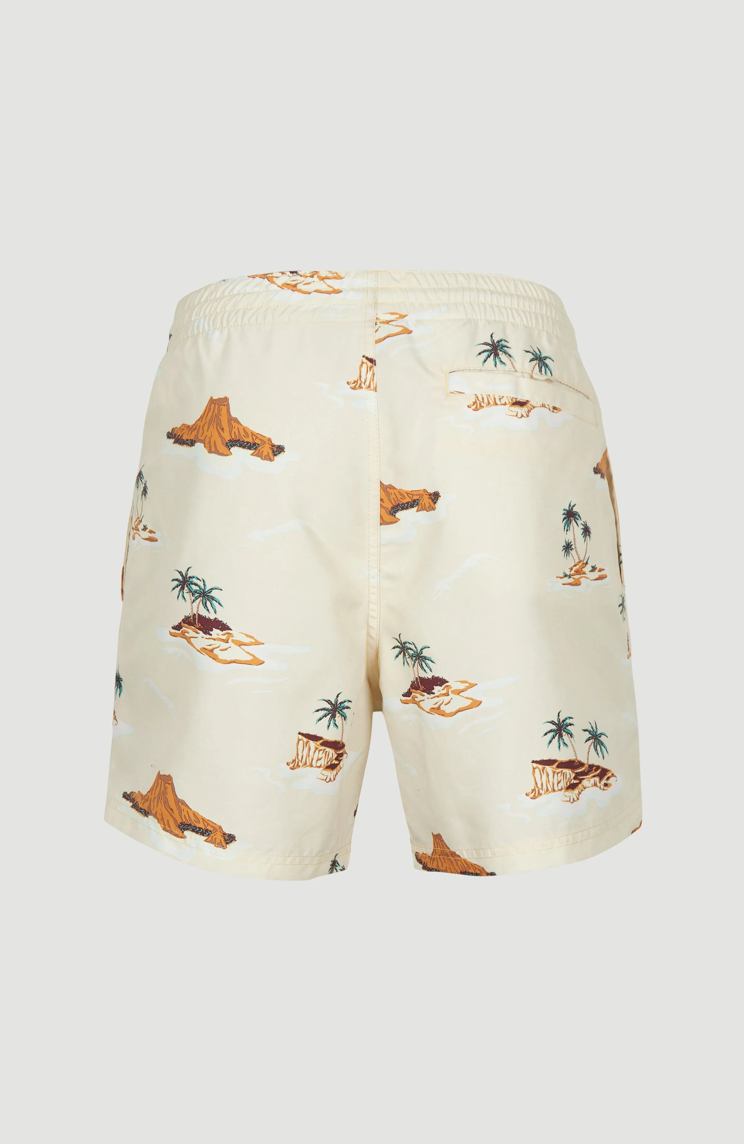 Cali Print 15'' Badehose | Beige Lost Island