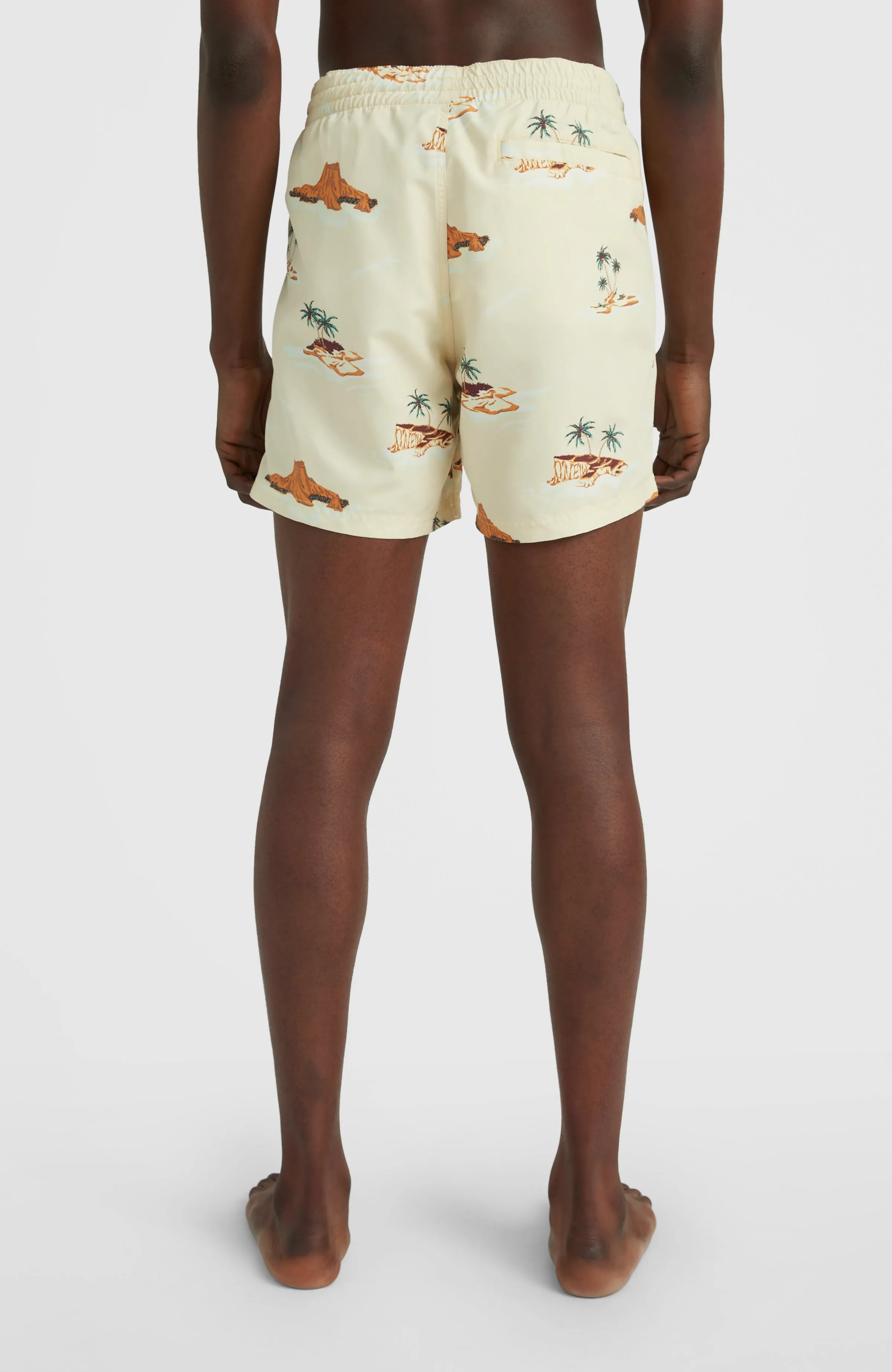 Cali Print 15'' Badehose | Beige Lost Island