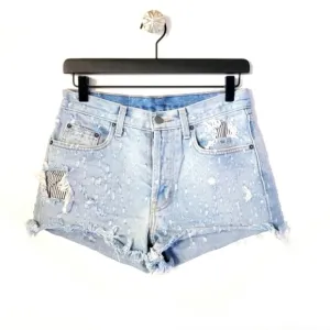 CARMAR distressed button fly cut off jean shorts Size 27
