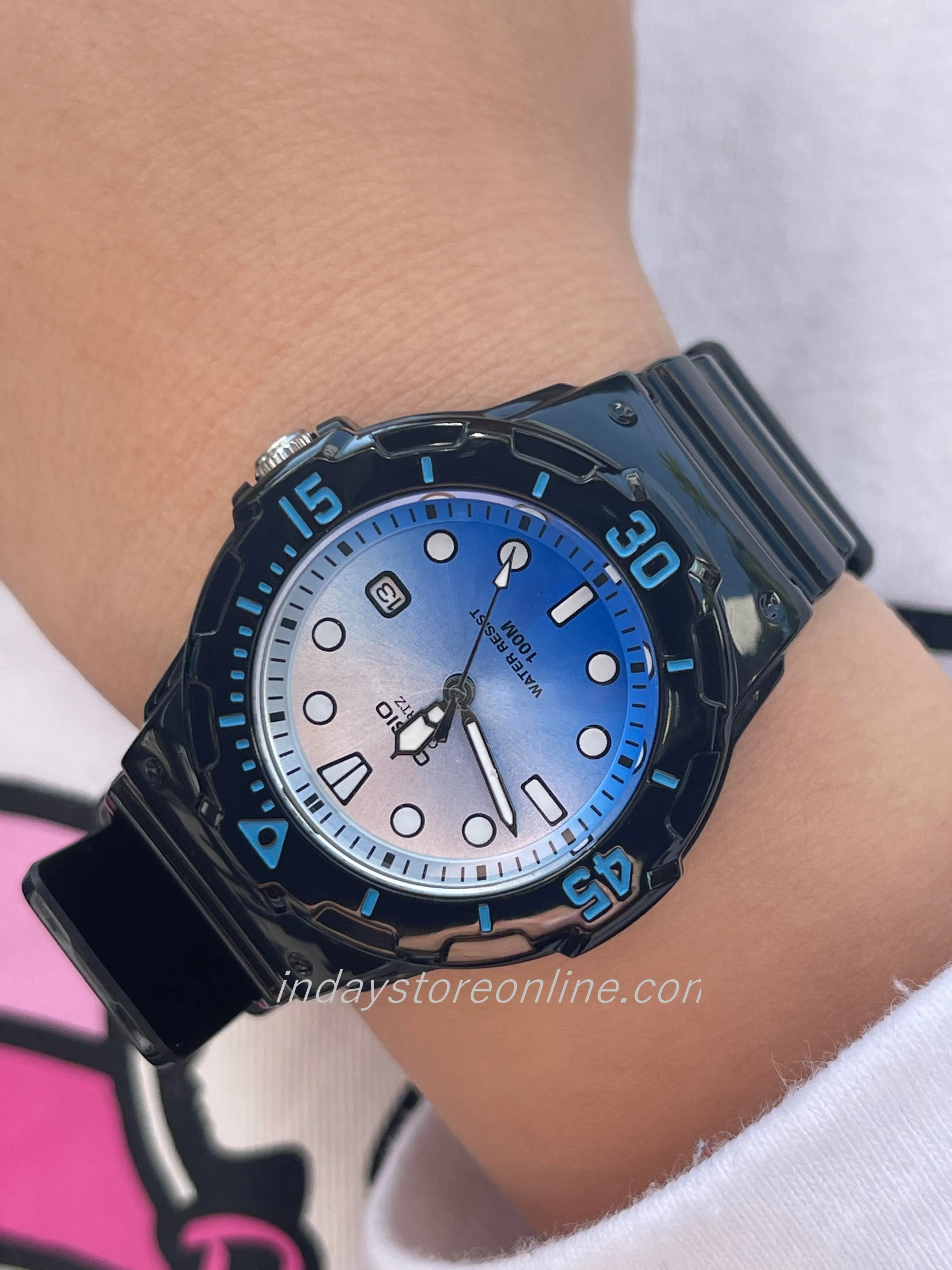 Casio Analog Women's Watch LRW-200H- 2E Analog Resin Band Resin Glass Water Resistance