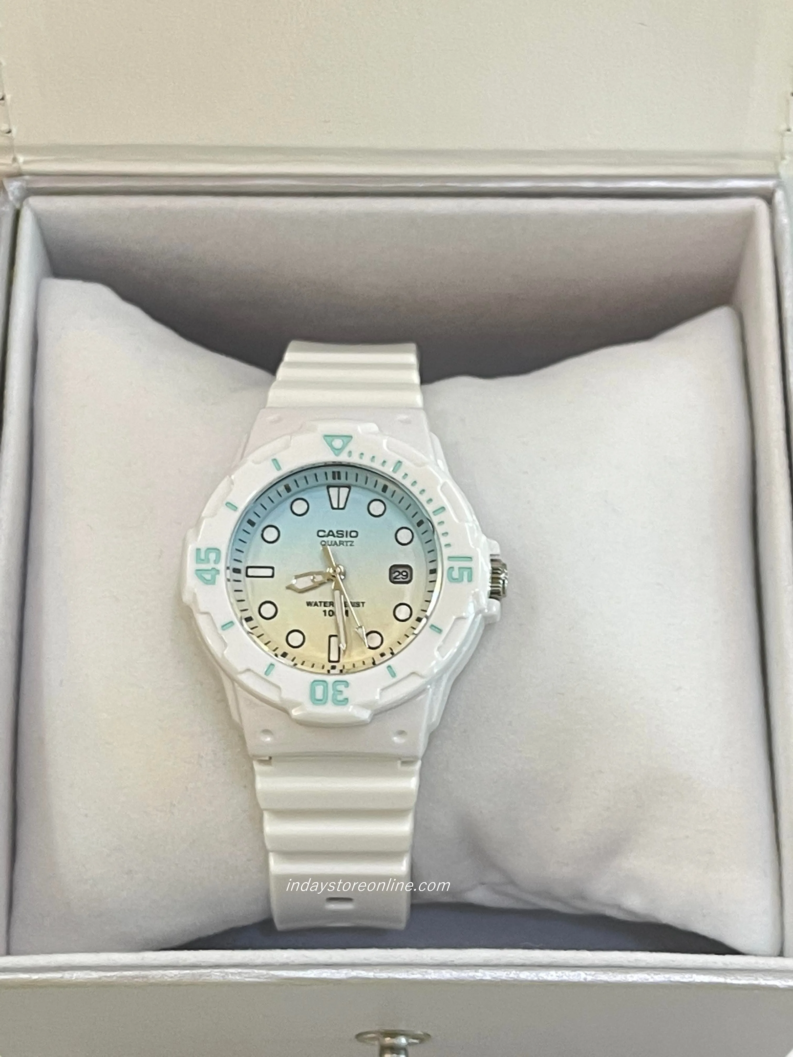 Casio Analog Women's Watch LRW-200H-2E2 Analog Resin Band Resin Glass Water Resistance