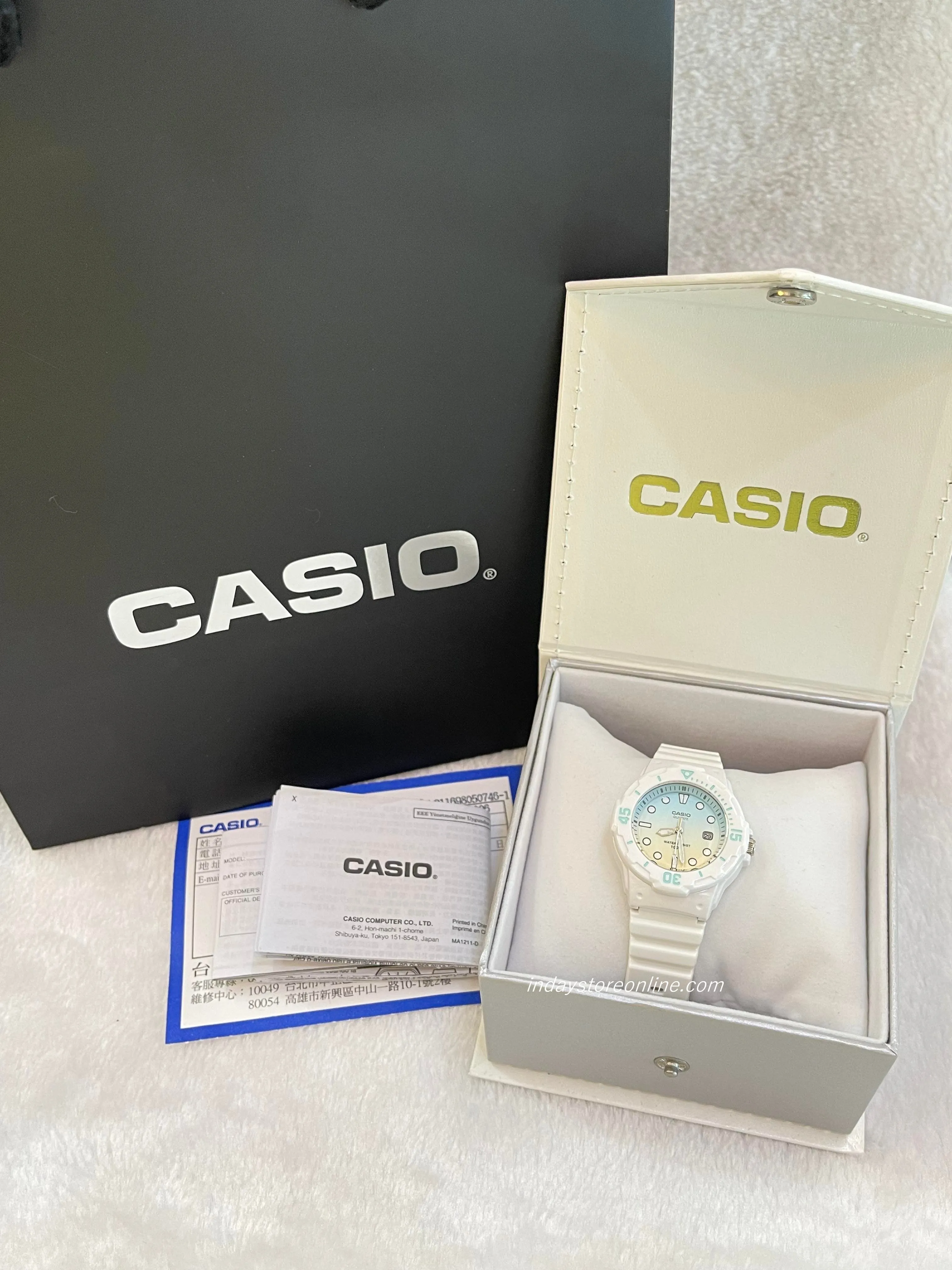 Casio Analog Women's Watch LRW-200H-2E2 Analog Resin Band Resin Glass Water Resistance