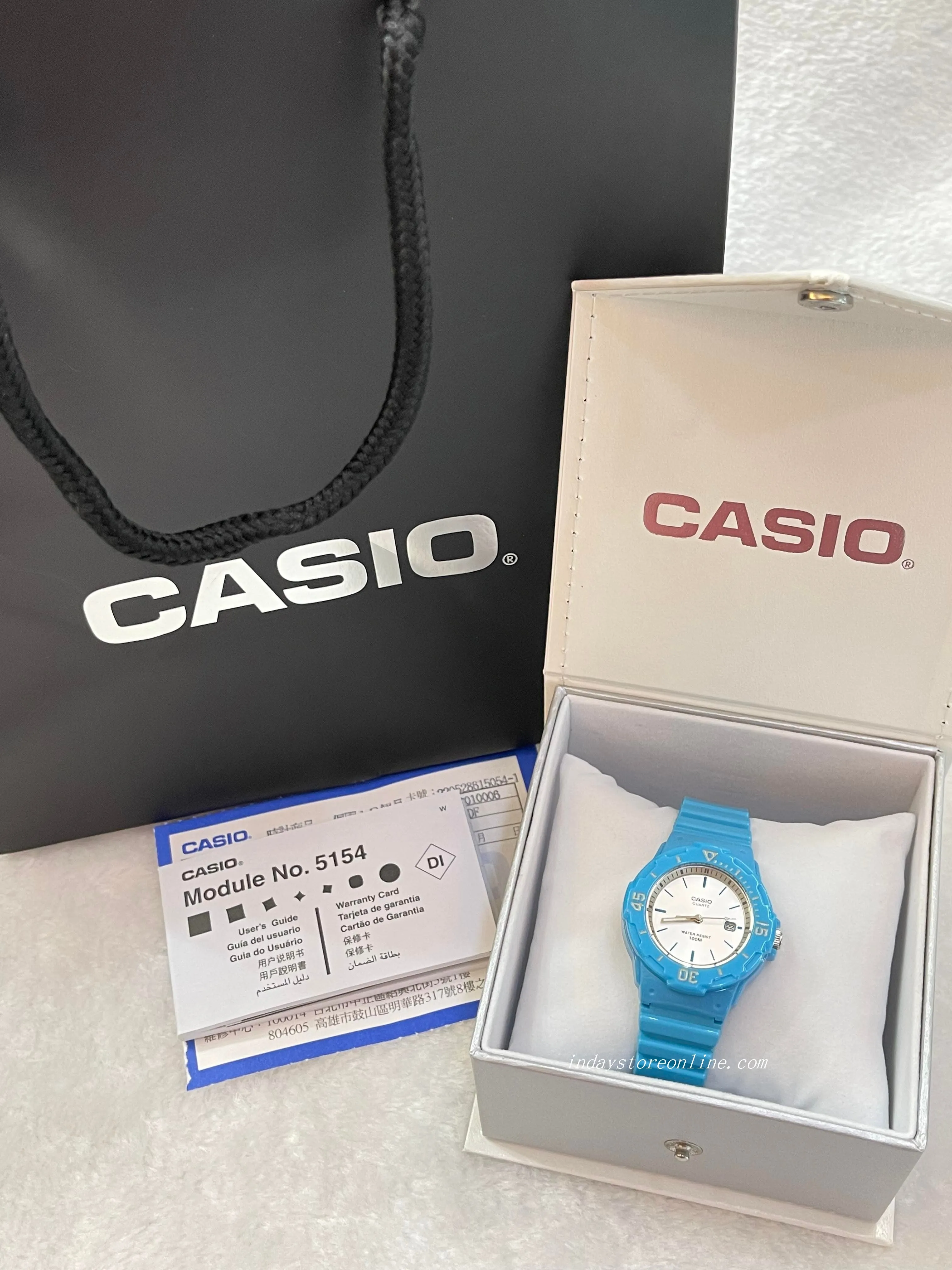 Casio Analog Women's Watch LRW-200H-2E3 Analog Resin Band Resin Glass Water Resistance