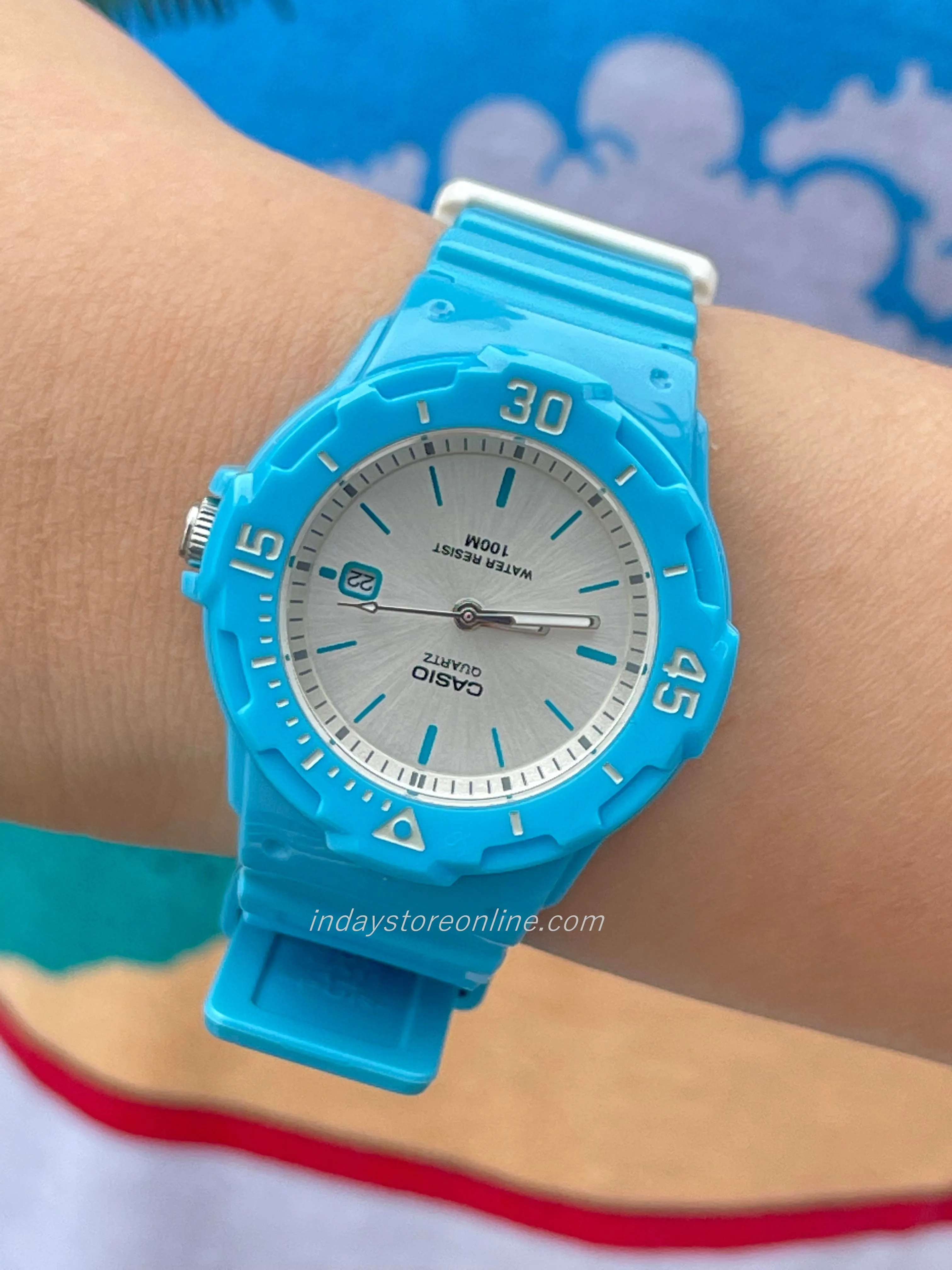 Casio Analog Women's Watch LRW-200H-2E3 Analog Resin Band Resin Glass Water Resistance