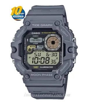 Casio Digital  Men's Watch WS-1700H-8A Resin Band Resin Glass Battery Life: 10 years