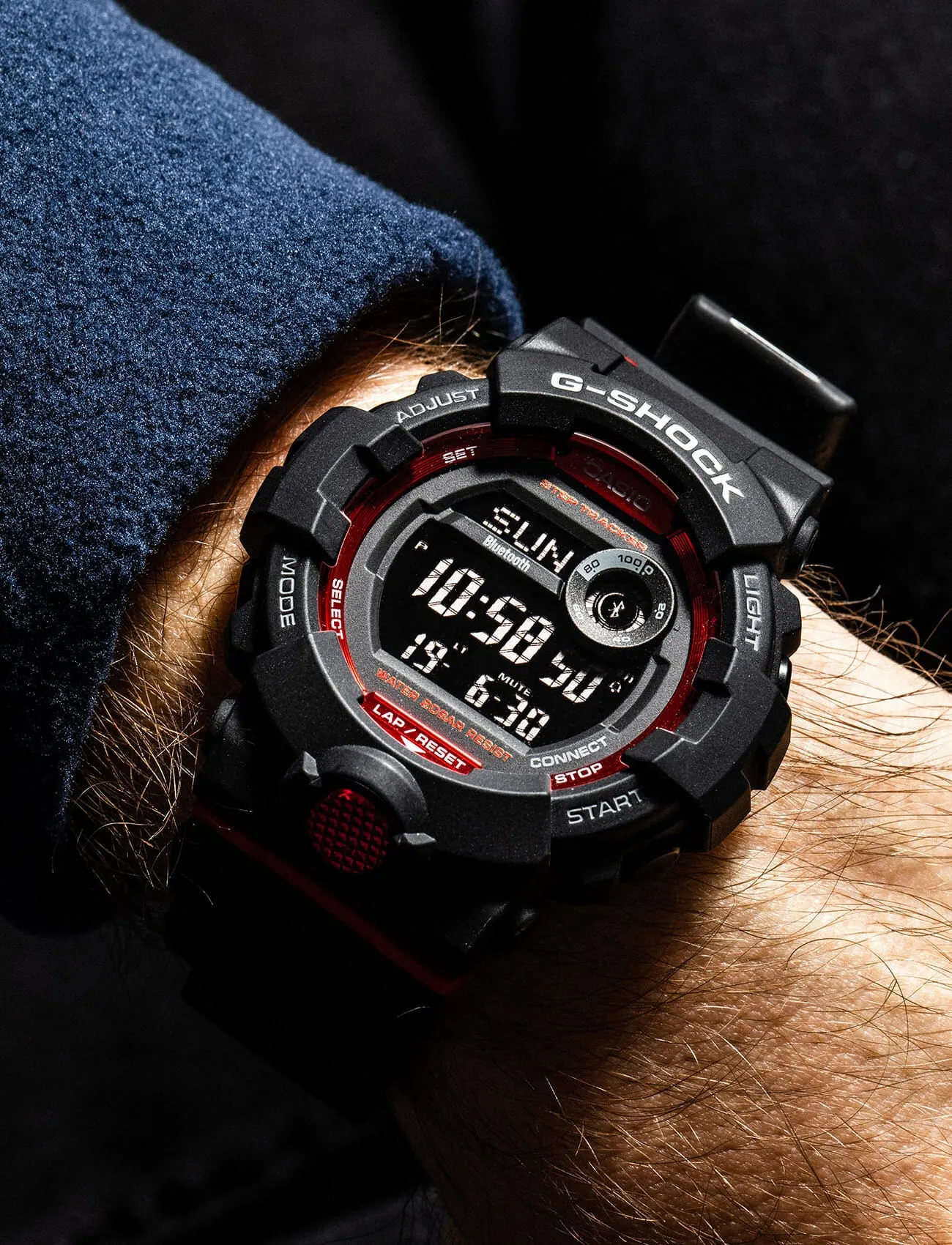 Casio G-Shock G-Squad Bluetooth Red Black Watch GBD800-1