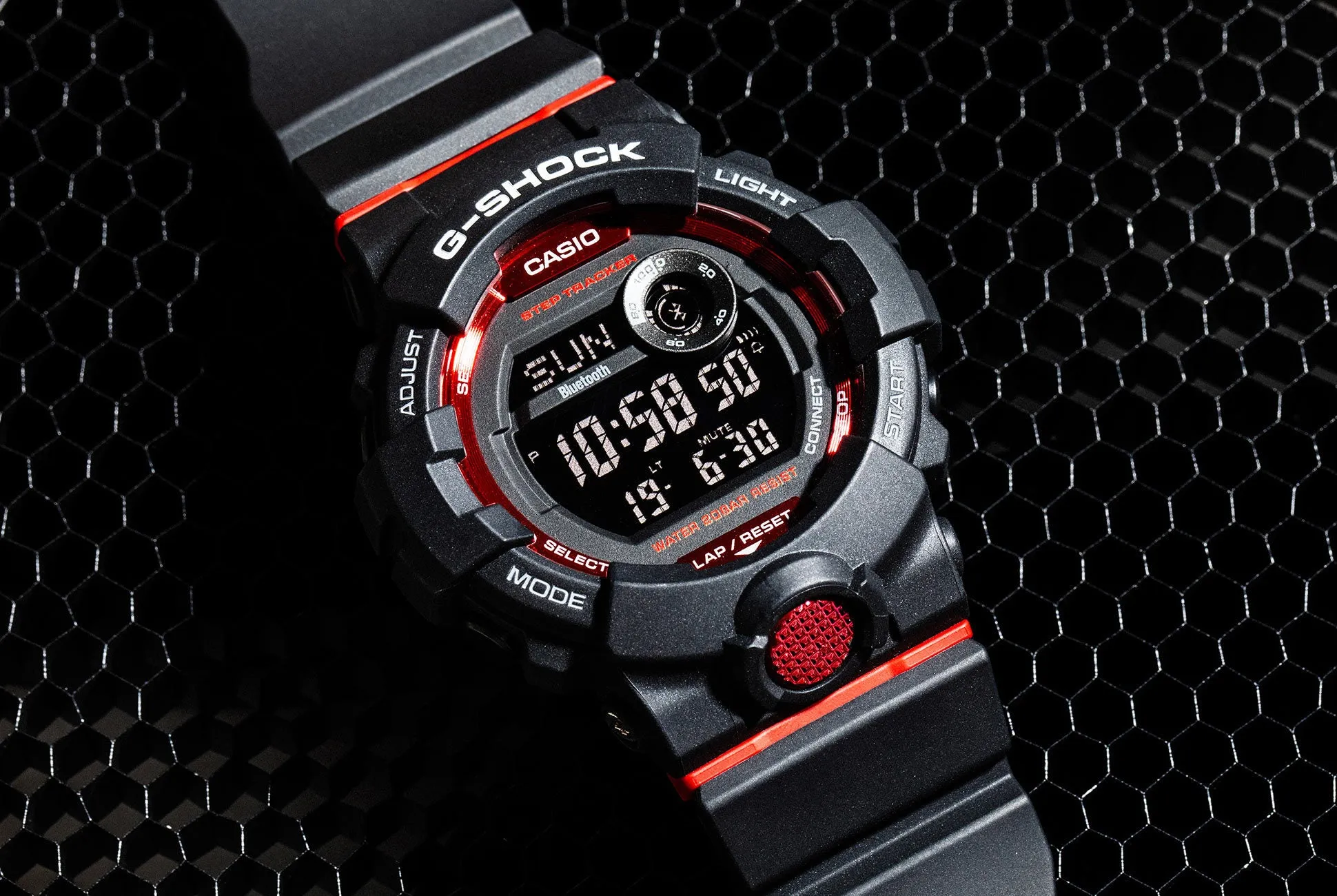 Casio G-Shock G-Squad Bluetooth Red Black Watch GBD800-1