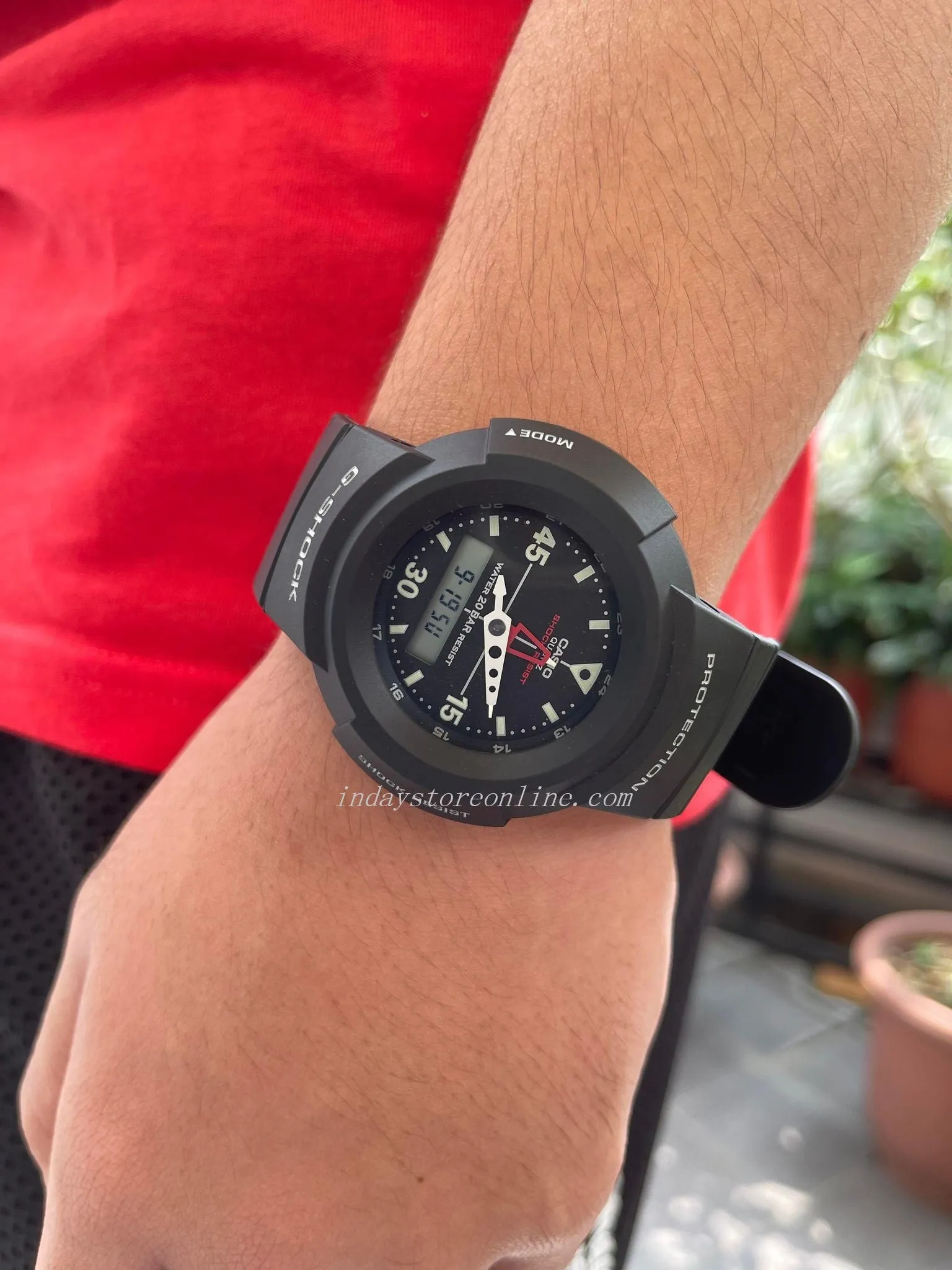 Casio G-Shock Men's Watch AW-500E-1E Analog-Digital AW-500 Series Shock Resistant Minimal Design Best Seller