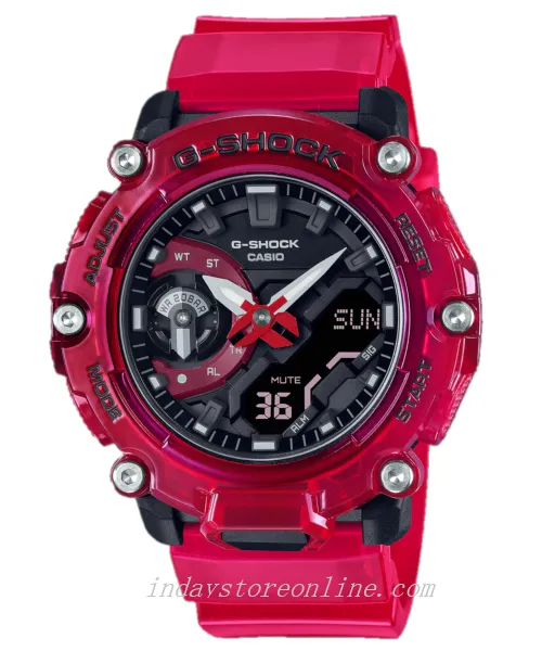 Casio G-Shock Men's Watch GA-2200SKL-4A Analog-Digital Sound Wave Series Transparent Color Sporty Design