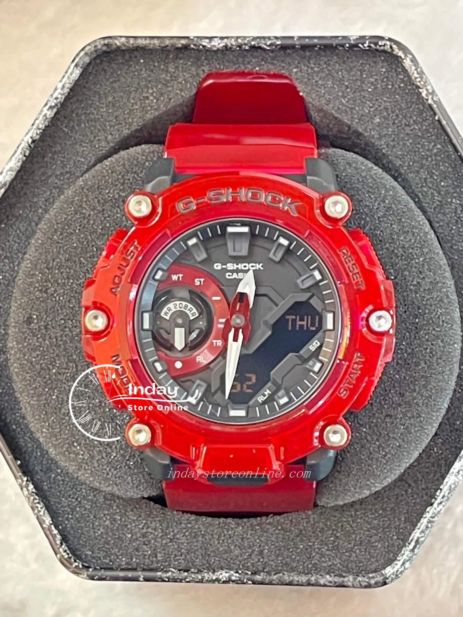 Casio G-Shock Men's Watch GA-2200SKL-4A Analog-Digital Sound Wave Series Transparent Color Sporty Design
