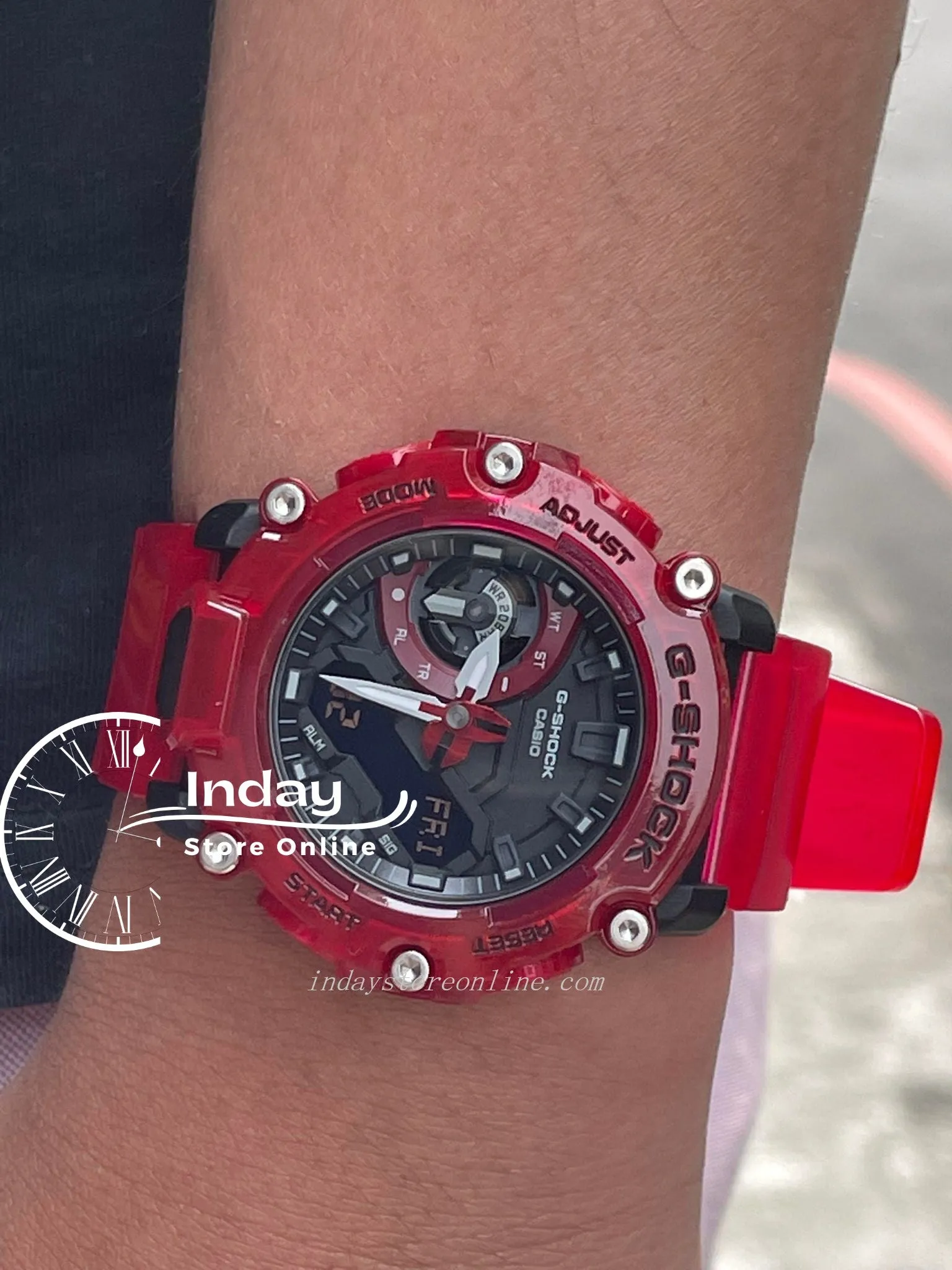 Casio G-Shock Men's Watch GA-2200SKL-4A Analog-Digital Sound Wave Series Transparent Color Sporty Design