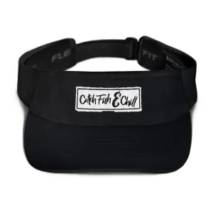 CATCH FISH & CHILL BOX LOGO WHITE FLEXFIT VISOR
