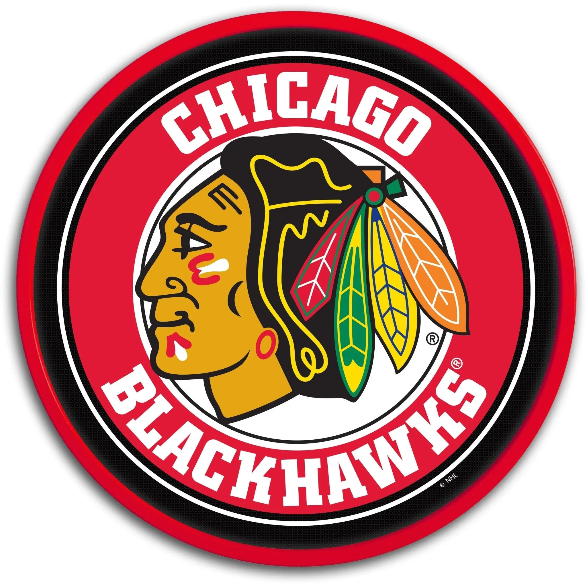 Chicago Blackhawks: Modern Disc Wall Sign