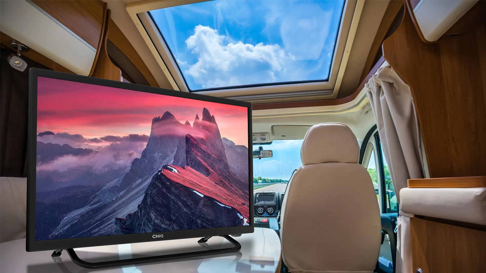 CHiQ 24" Caravan Smart Android TV HD Bluetooth Built-in Chromecast