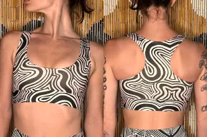 Choose A Design: Racerback Scoop Sports Bra (Custom Handmade Order)