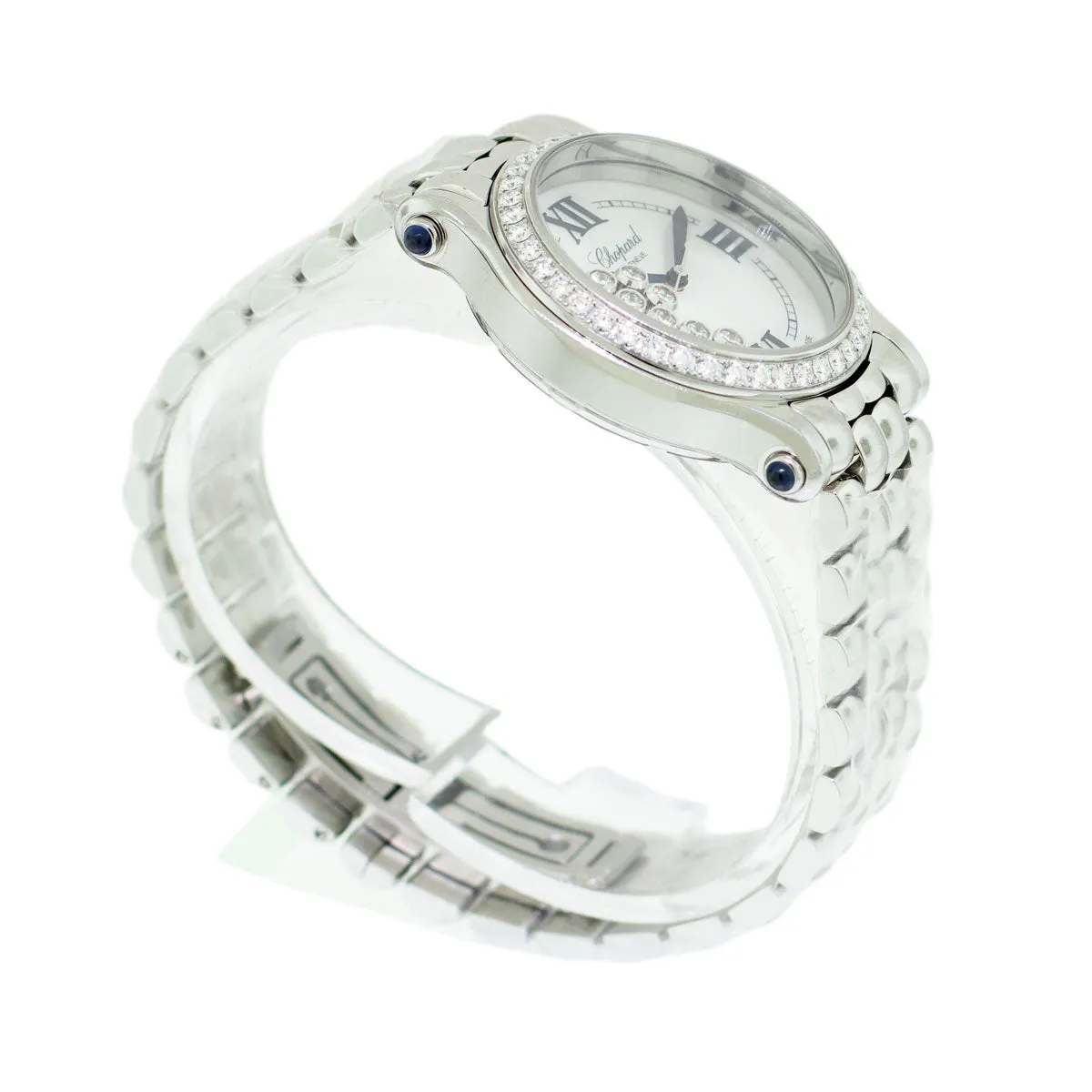 Chopard Happy Sport 33mm Stainless Steel Mother of Pearl Roman/Diamond Dial and Diamond Bezel 278610-3002