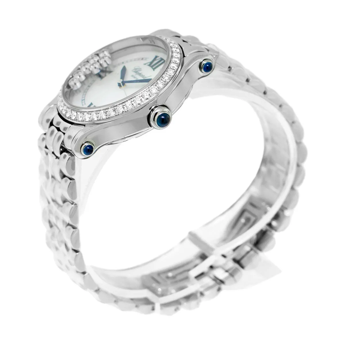 Chopard Happy Sport 33mm Stainless Steel Mother of Pearl Roman/Diamond Dial and Diamond Bezel 278610-3002