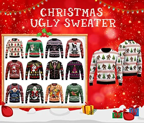 Christmas Beer Ugly Christmas Sweater For Men & Women, Beer Ugly Pattern Christmas Sweater, Funny Beer Ugly Crew Neck Christmas Sweater, Mystery Pattern Christmas Sweater For Adult