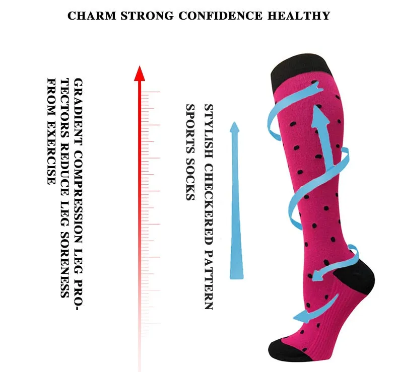 Christmas Compression Socks Sports Stockings