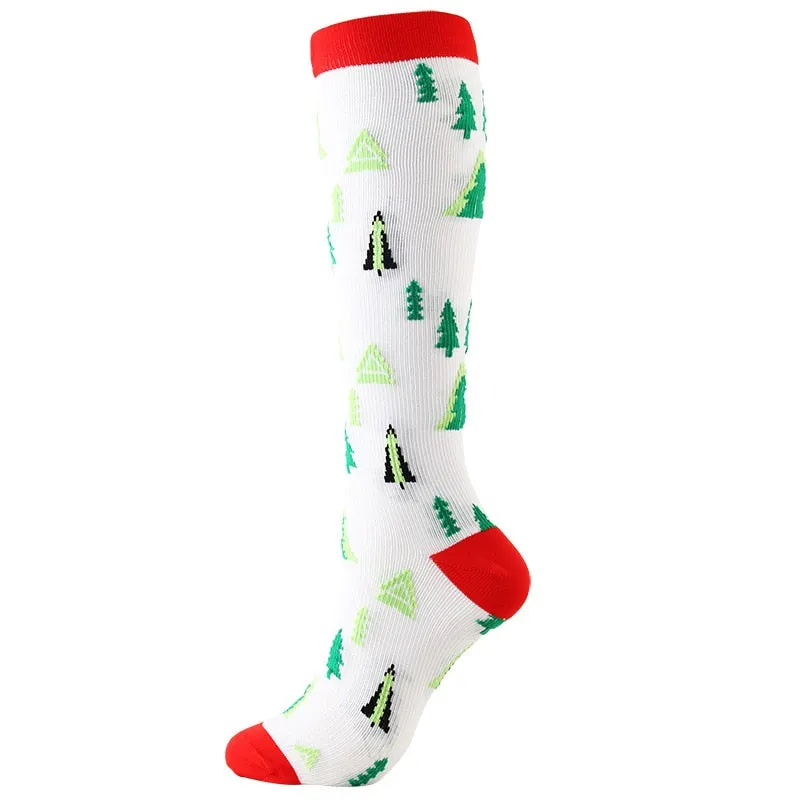 Christmas Compression Socks Sports Stockings
