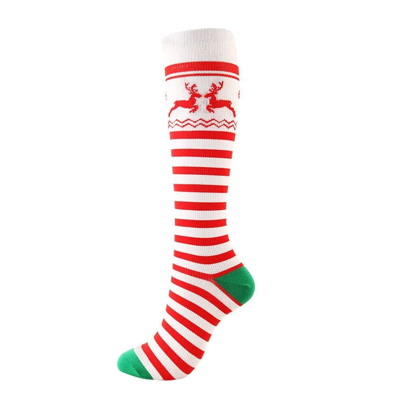 Christmas Compression Socks Sports Stockings