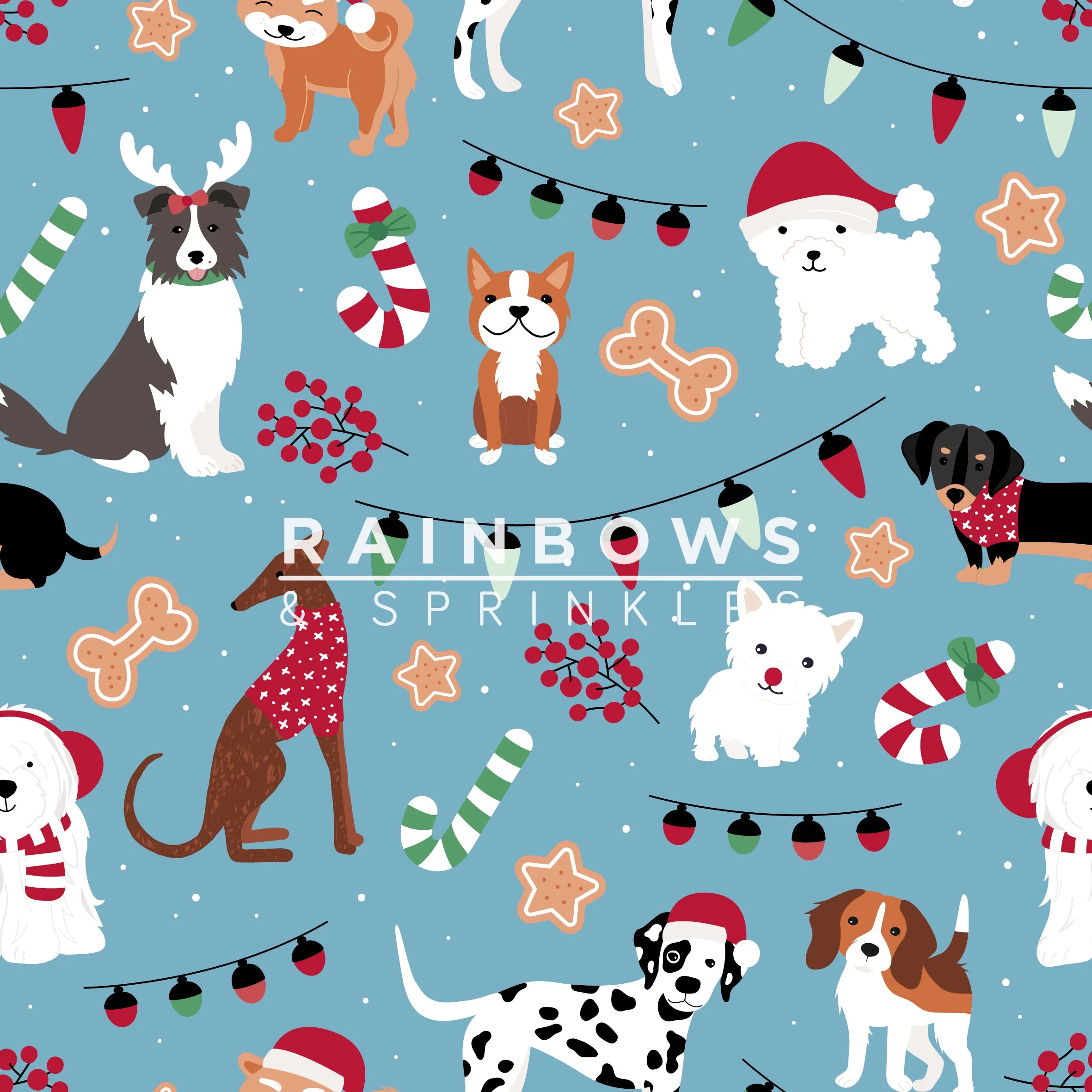 Christmas Dogs Sports Bra