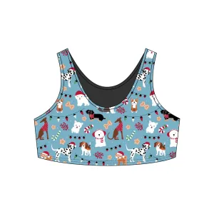 Christmas Dogs Sports Bra