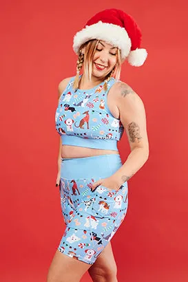 Christmas Dogs Sports Bra