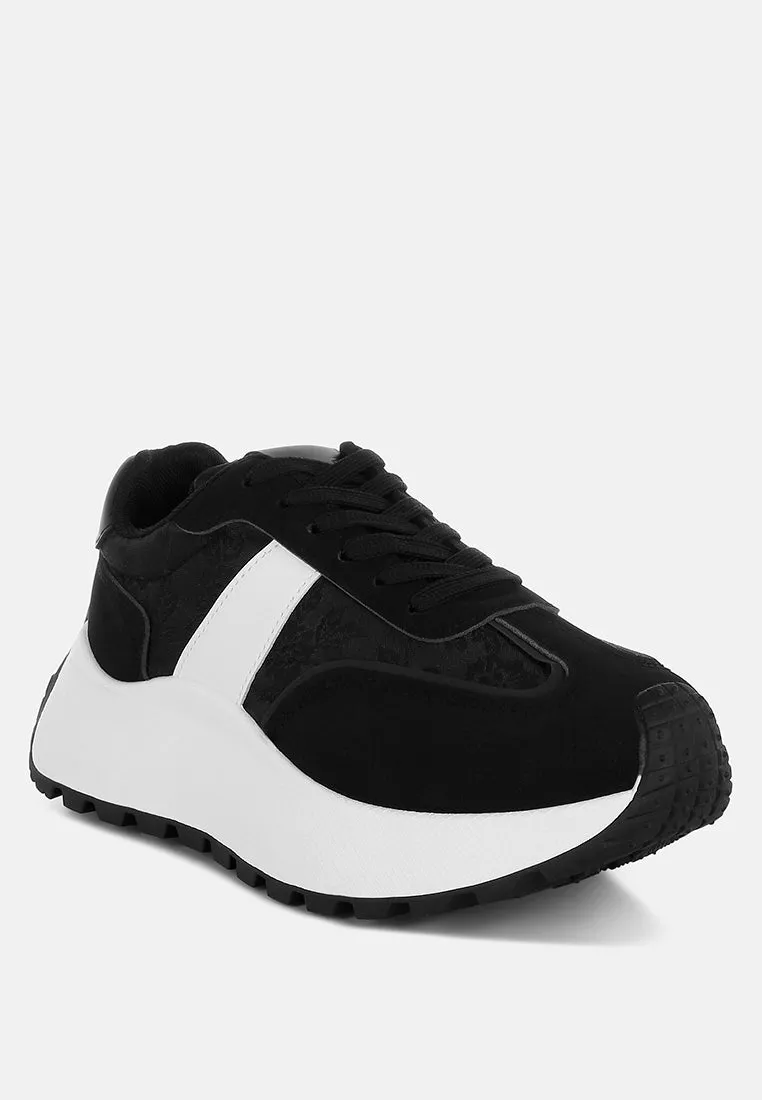 Chunky Anti-Skid Lace-Up Sneakers By RAG