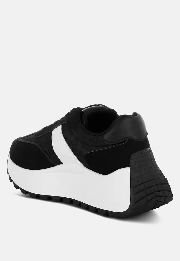 Chunky Anti-Skid Lace-Up Sneakers By RAG