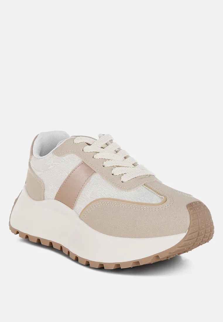 Chunky Anti-Skid Lace-Up Sneakers By RAG