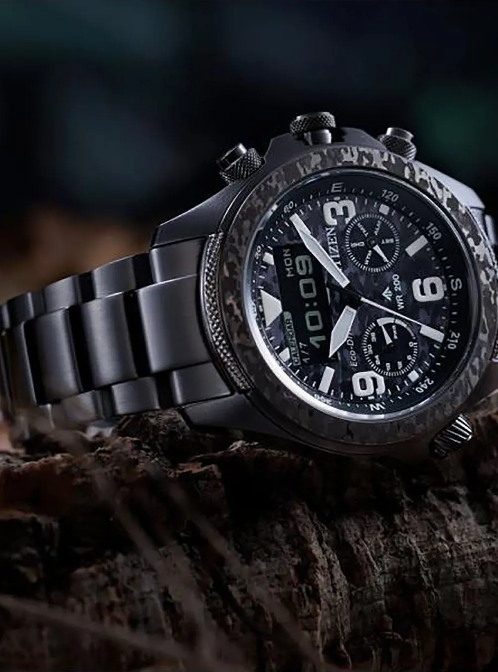 CITIZEN PROMASTER ECO-DRIVE COMBINATION WATCH PROMASTER 35TH ANNIVERSARY LIMITED EDITION MODEL JV1008-63E JAPAN MOV'T JDM