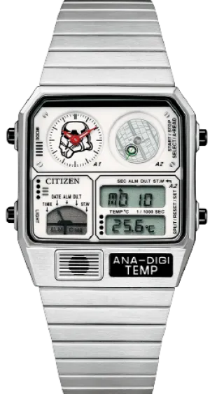 Citizen Retro Analog-Digital X Star Wars Record Label ANA-DIGI Temp JDM Limited Edition "Stormtrooper" JG2118-59A